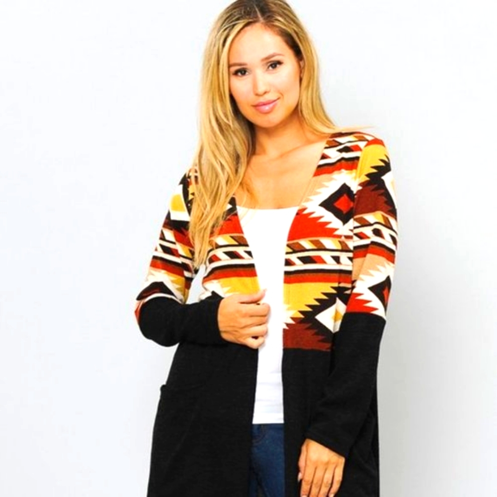 Voll Cardigan **Aztec Design**